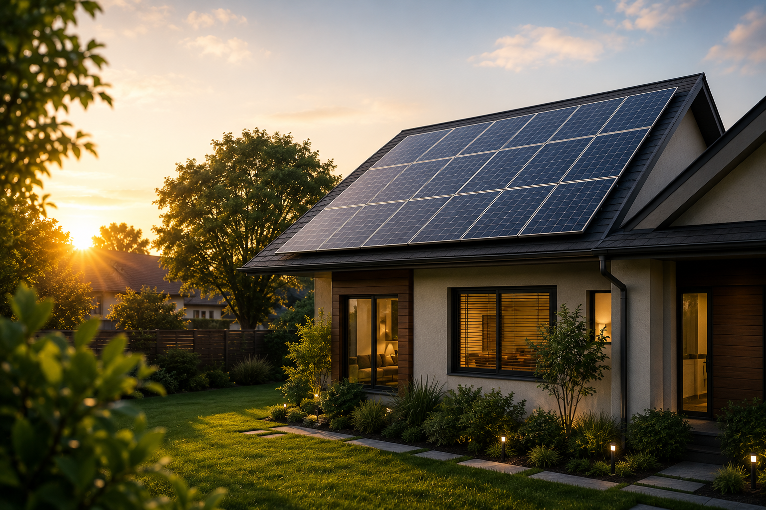 solar panel on home